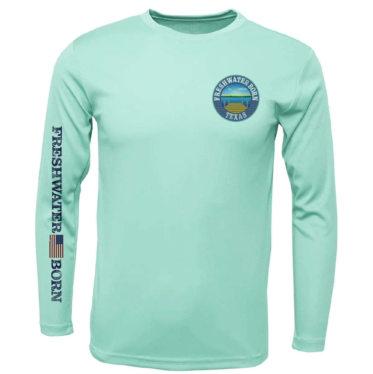 Texas Freshwater Born Kraken Girl's Long Sleeve UPF 50  Dry-Fit Shirt
