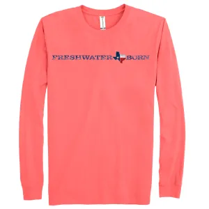 Texas Freshwater Born Linear Logo Women's Cotton Long Sleeve Shirt