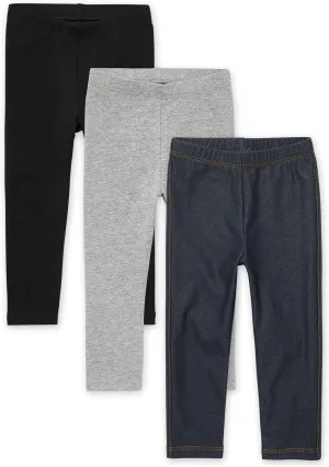 The Children's Place Baby Girls' and Toddler Leggings 3-Pack