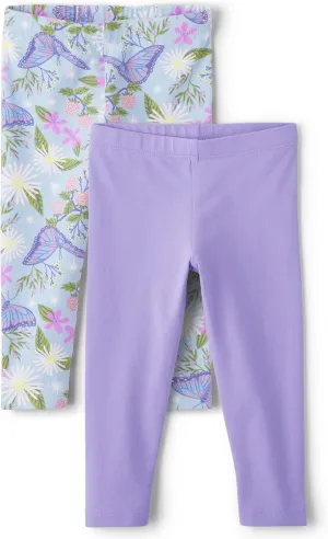 The Children's Place Baby Girls' and Toddler Printed Leggings, Multipacks