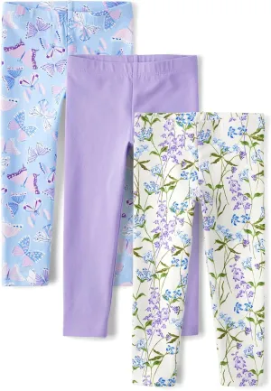 The Children's Place Baby Girls' and Toddler Printed Leggings, Multipacks