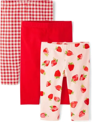 The Children's Place baby girls Daisy Print Knit Capri Leggings