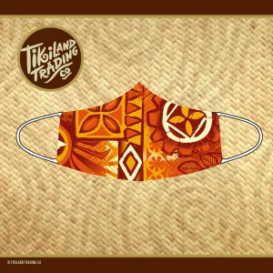 TikiLand Trading Co. ‘Alani Tapa Aloha Face Mask - Adult One Size - Ready to Ship! (US shipping included)