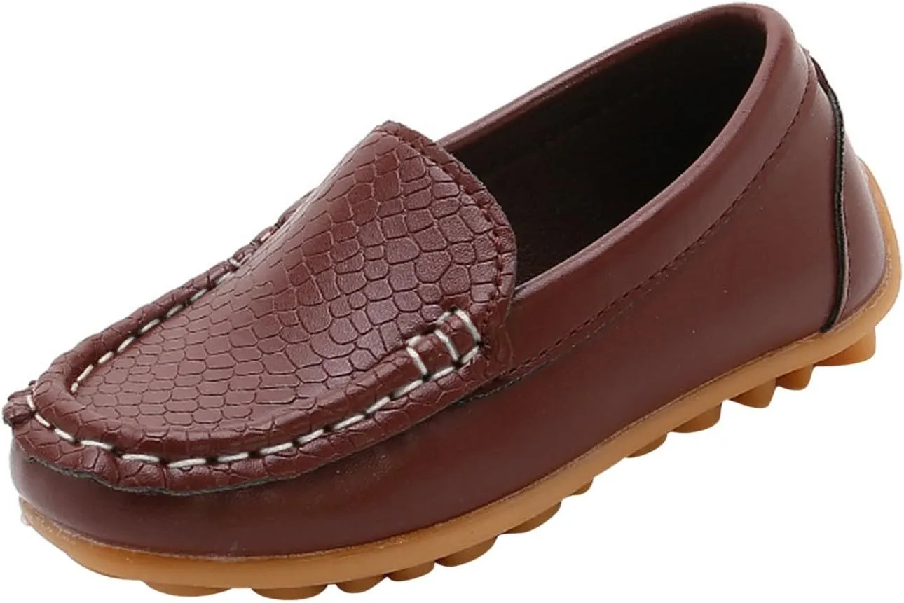 Toddler Shoes Toddler Little Kid Boys Girls Soft Slip On Loafers Dress Flat Shoes Boat Shoes Casual Rubber Sole Shoes