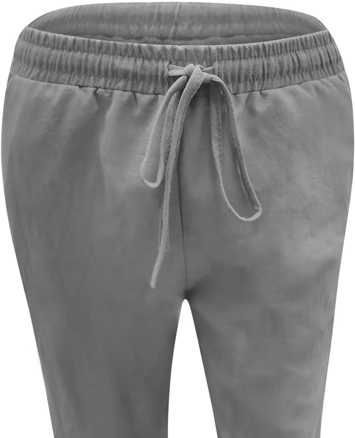 tuduoms Linen Palazzo Pants for Women Summer Business Casual Dressy Comfy Loose Trousers High Waist Lounge Yoga Joggers