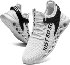 Tvtaop White Shoes for Womens Sneakers Athletic Running Shoes Casual Walking Lightweight Workout Tennis Shoes,White,Women Size 9.5