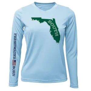 USF Green and Gold Freshwater Born Women's Long Sleeve UPF 50  Dry-Fit Shirt