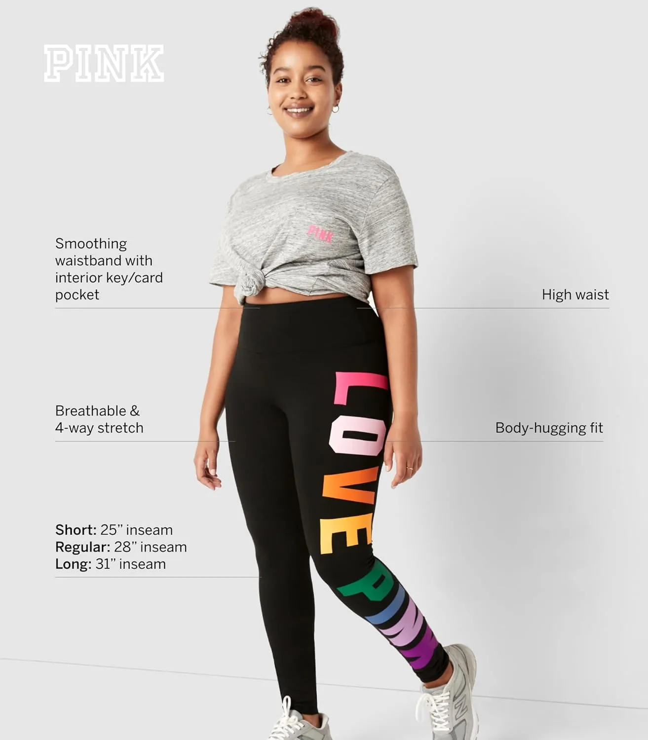 Victoria's Secret Women's Pink Logo Cotton Leggings (XS-XXL)