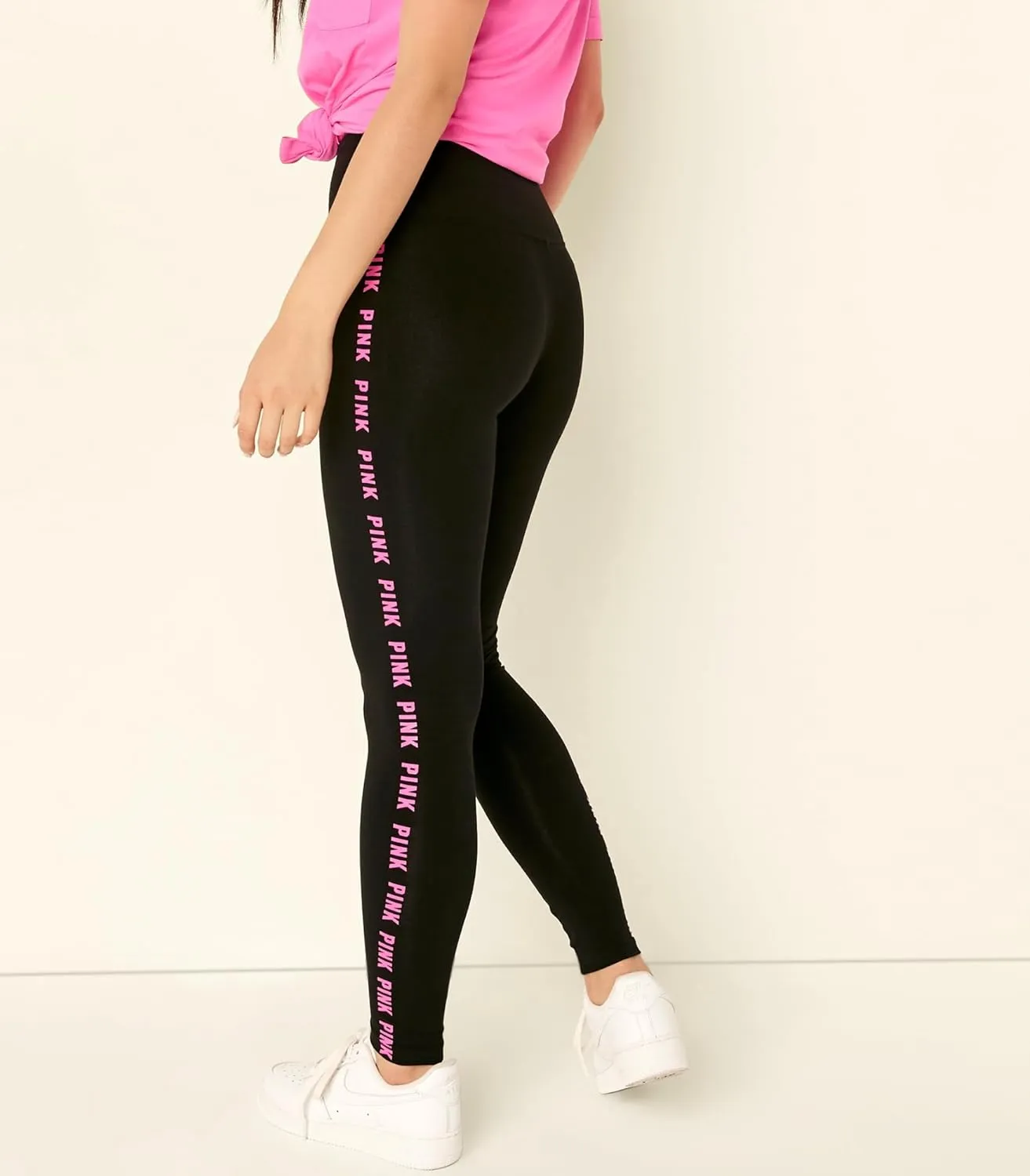 Victoria's Secret Women's Pink Logo Cotton Leggings (XS-XXL)