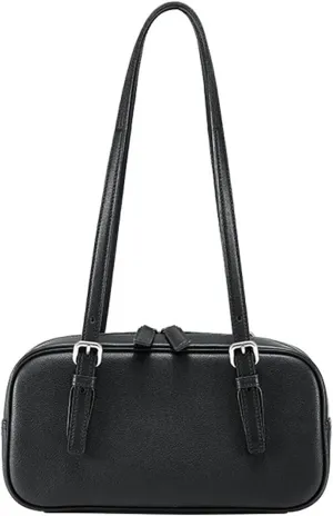 Vintage PU Top Handle Handbag for Women - Stylish Shoulder Bag with Zipper Closure, Everyday Use