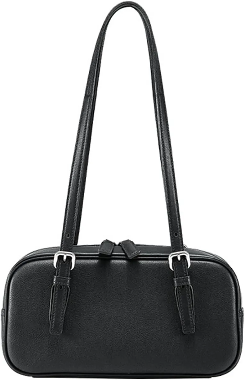 Vintage PU Top Handle Handbag for Women - Stylish Shoulder Bag with Zipper Closure, Everyday Use