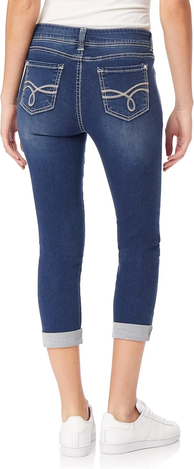WallFlower Women's Ultra Crop Mid-Rise Insta Soft Juniors (Standard and Plus)