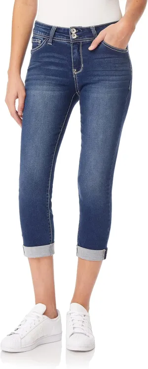 WallFlower Women's Ultra Crop Mid-Rise Insta Soft Juniors (Standard and Plus)