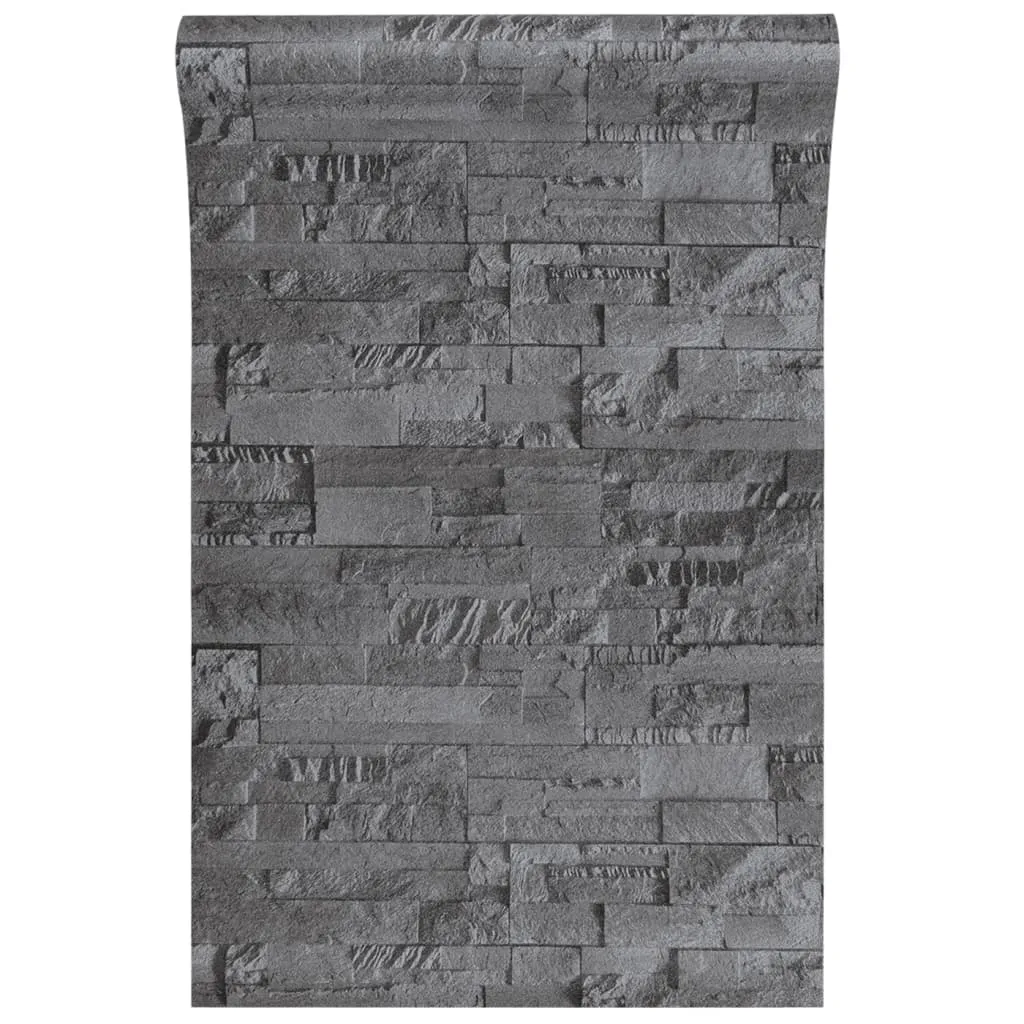 Wallpaper 3D Stone Look Black