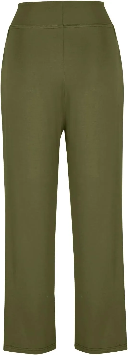 Women Yoga Pants Long Modal Comfy Drawstring Trousers Loose Straight Leg Yoga Running Athletic Lounge Pants