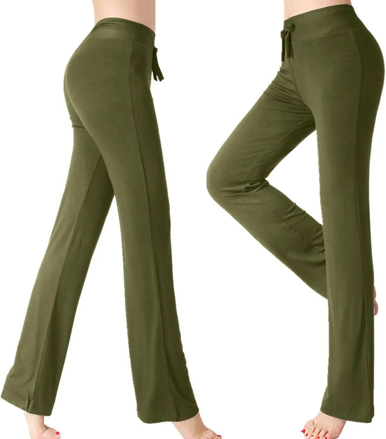 Women Yoga Pants Long Modal Comfy Drawstring Trousers Loose Straight Leg Yoga Running Athletic Lounge Pants