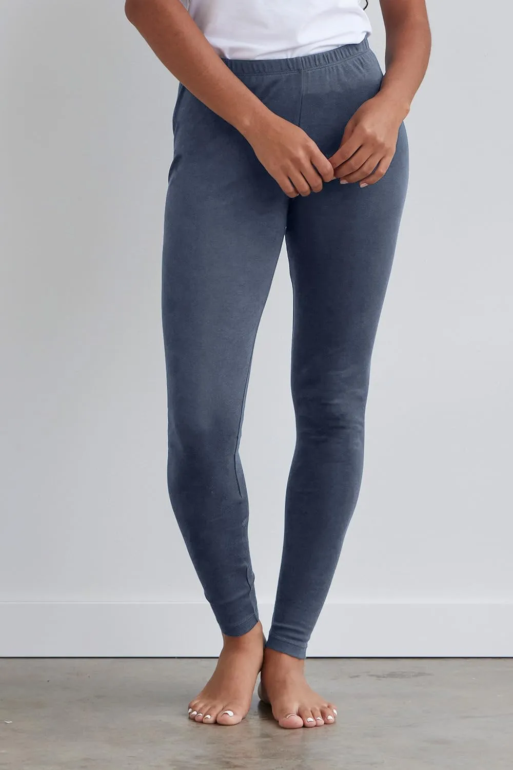 Women's 100% Organic Pima Cotton Leggings Pants - 30" Inseam