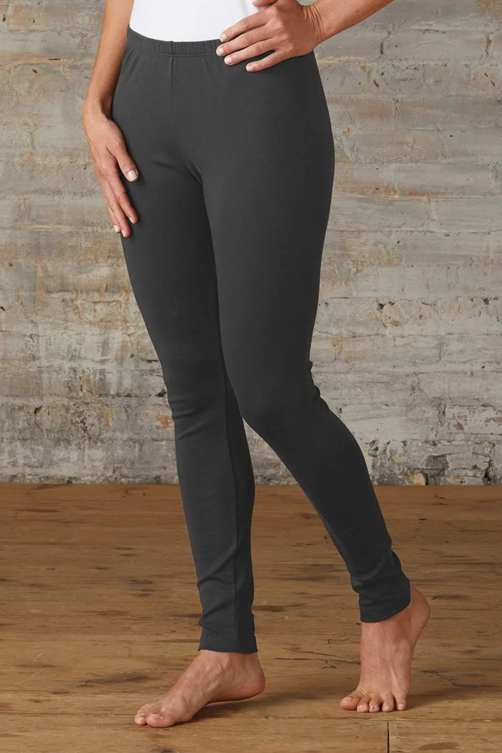 Women's 100% Organic Pima Cotton Leggings Pants - 30" Inseam