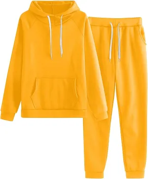 Women's 2 Piece Lounge Sets Long Sleeve Crewneck Active Sweat Jogger Sweatsuit Sets Sweatsuits