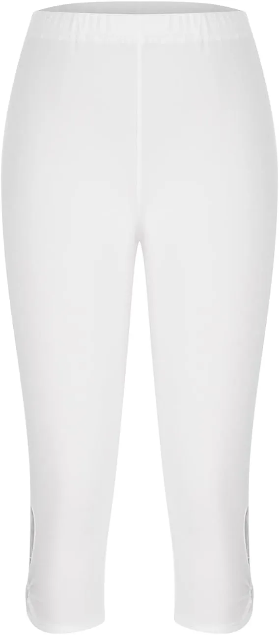 Womens Capris for Summer Dressy Cropped High Waist Yoga Pants Comfy Stretchy Leggings Workout Compression Pants