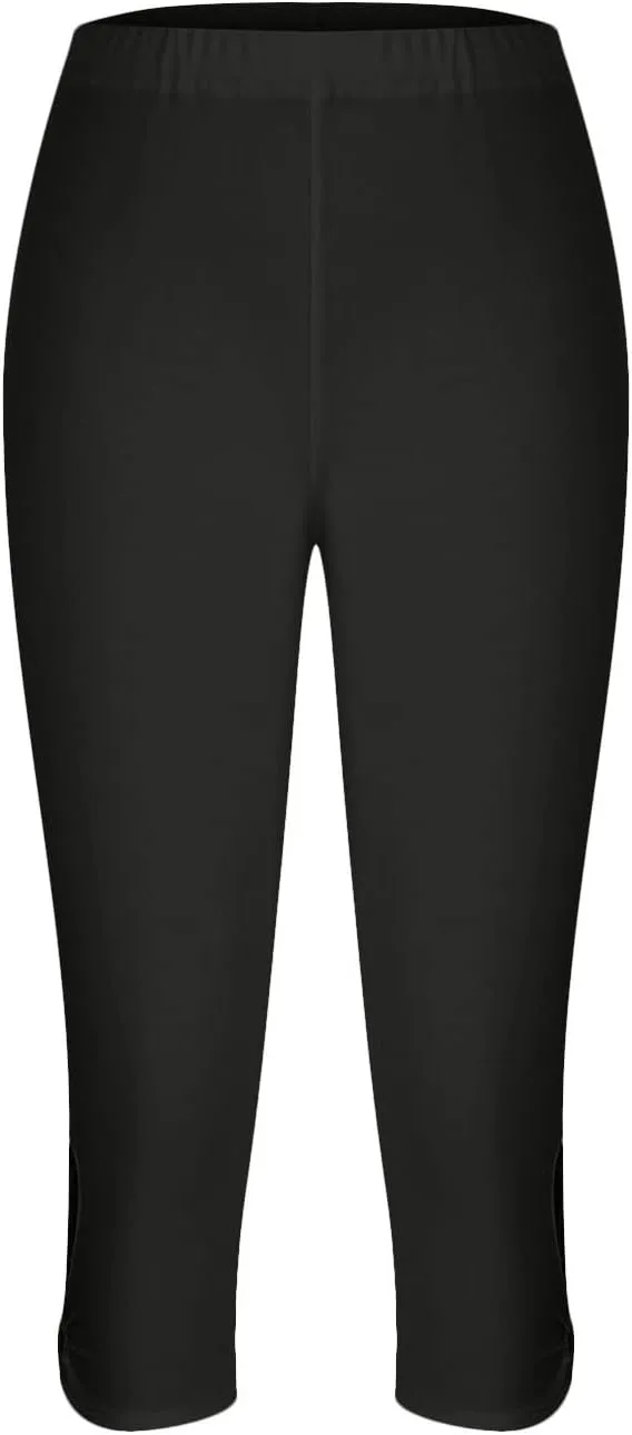 Women's Capris Leggings,Workout Yoga Pants,Tummy Control Compression Legging,Dressy Cut Out Lace Cropped Pant 2025