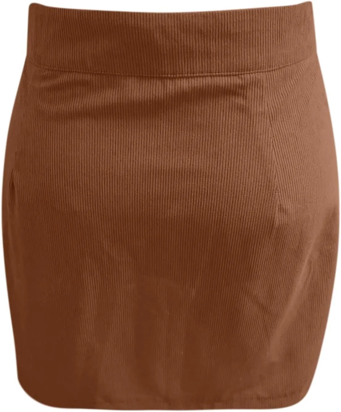 Women's Fall Midi Pencil Skirts Dressy Casual Work High Waisted Trendy Winter Corduroy Skirt with Pocket