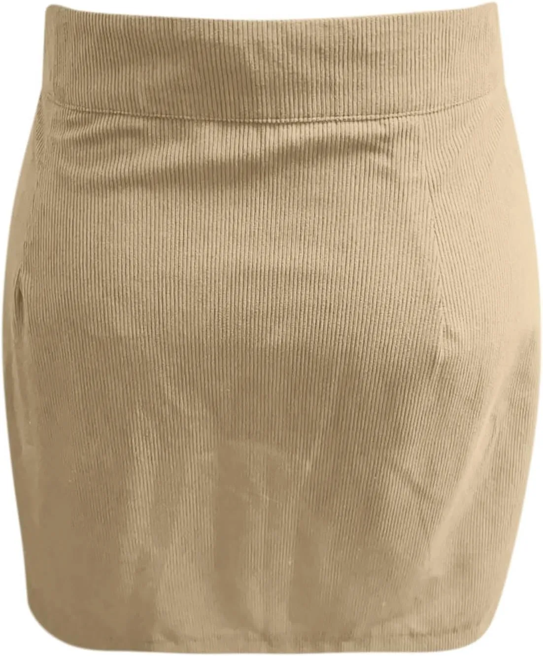 Women's Fall Midi Pencil Skirts Dressy Casual Work High Waisted Trendy Winter Corduroy Skirt with Pocket