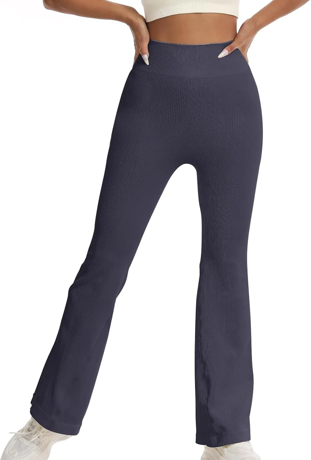 Women's High Waisted Flare Leggings, Bootcut Yoga Pants with Hip-Lifting, Tummy Control Wide Leg Workout Pants