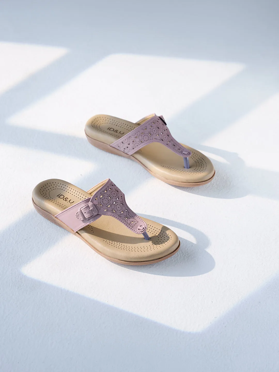 Women's Lavender Thong Sandals (IU6011)