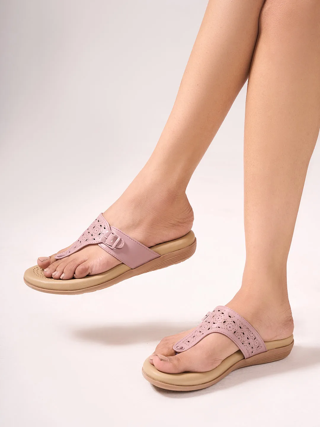 Women's Lavender Thong Sandals (IU6011)