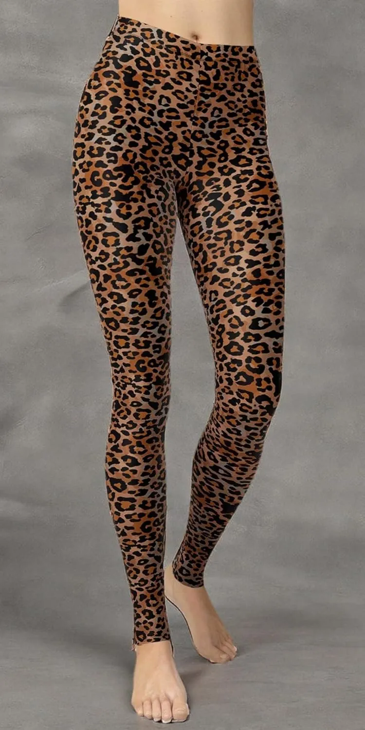 Women's Leopard Printed Leggings Animal Skin Brushed Buttery Soft Tights
