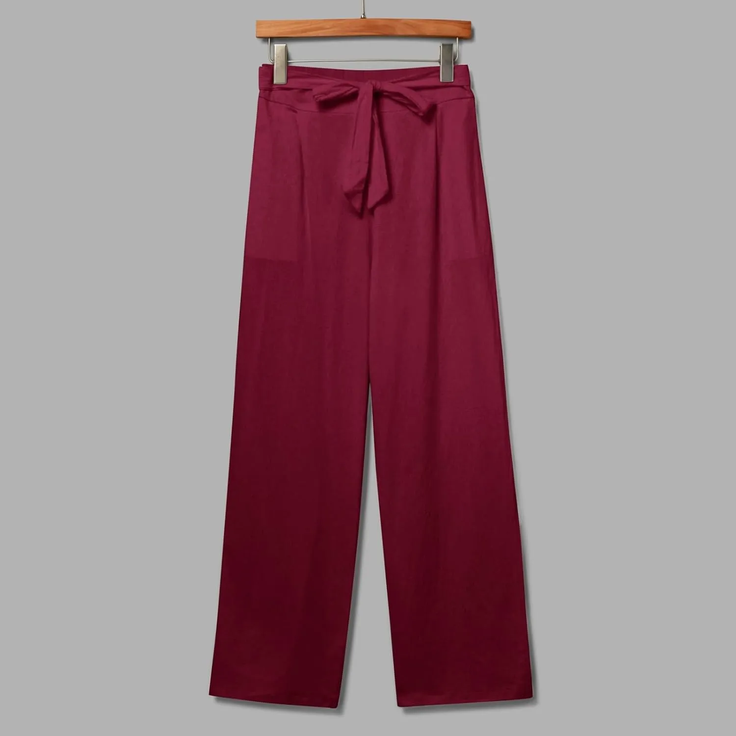 Women's Linen Summer Loose Pants Elastic Waist Long Lounge Slim-Fit Trouser Business Work