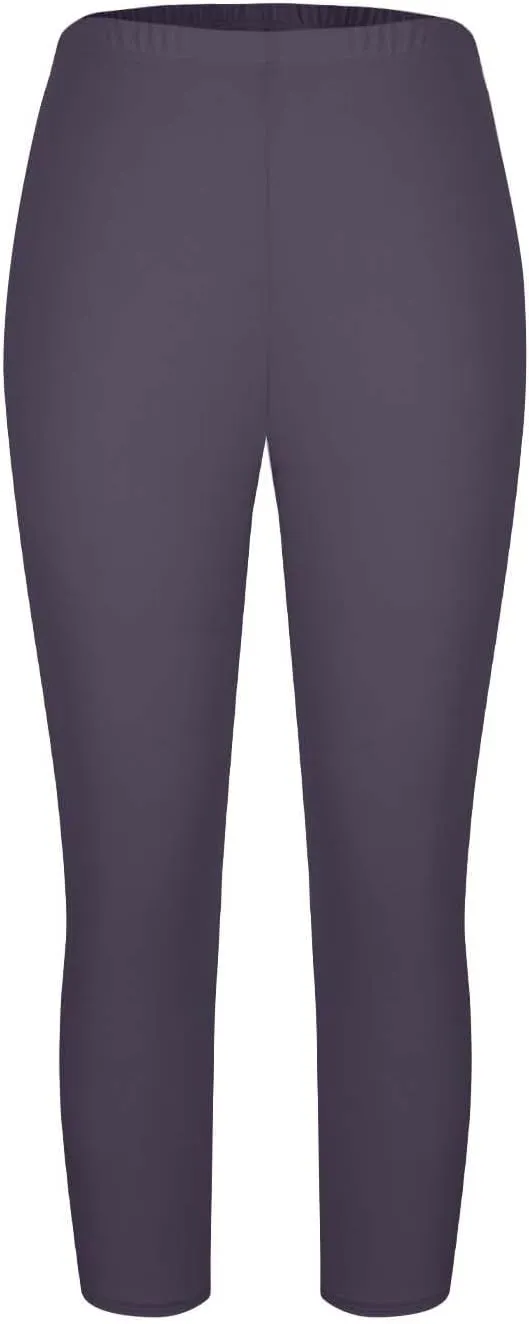 Womens Plus Size Capri Leggings Elastic High Waist Yoga Cropped Pants Tummy Control Oversized Capris Ladies Outfits