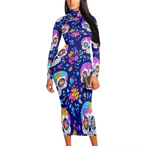 Women's Plus Size Dresses Curvy Women Sexy Tight Long Sleeve Party Bodycon Casual Midi Elegant Basic Pencil Cocktail Dress