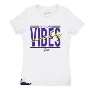 Womens - Retro 13 Court Purple Good Vibes Shirt
