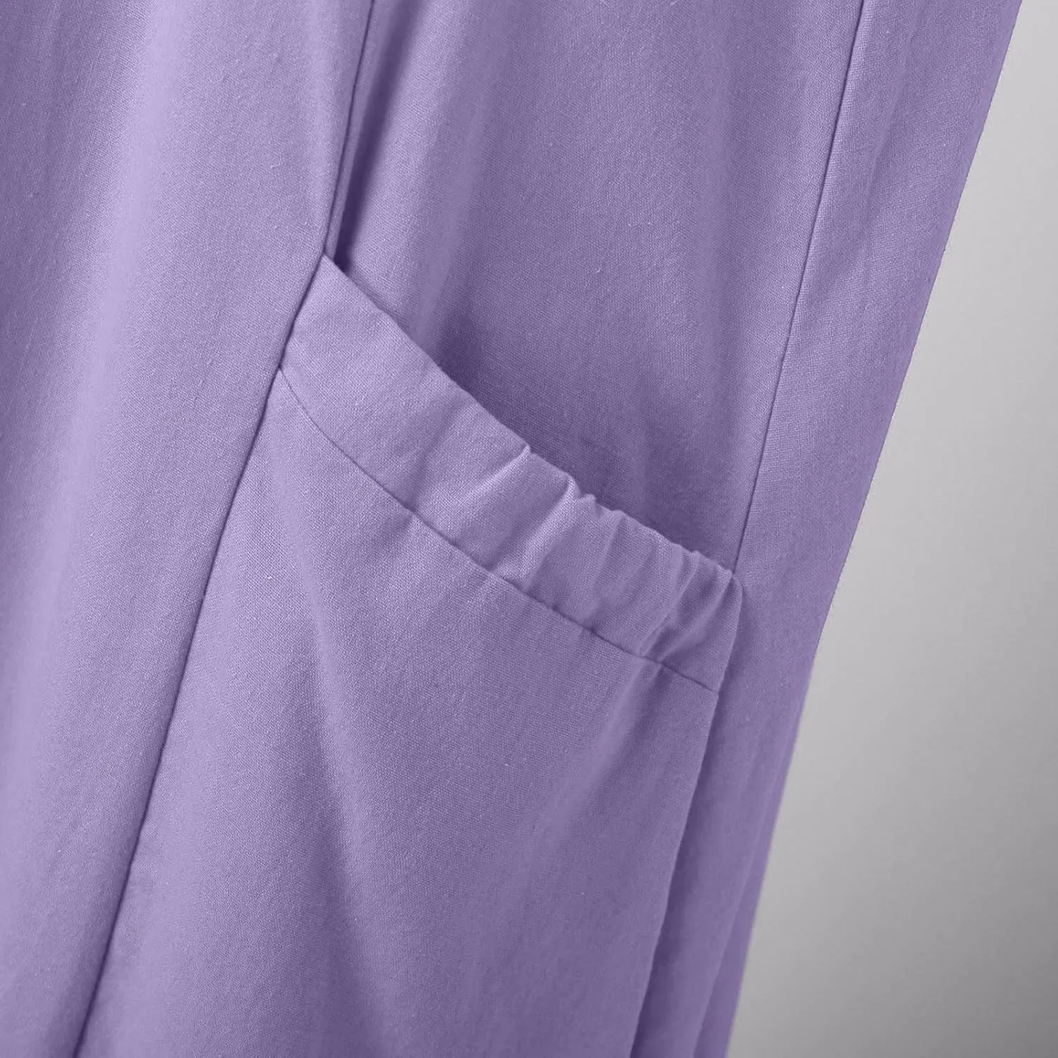Women's Summer Cotton Linen Casual Long Shirt Dress Sleeveless Elegant Flowy Midi Dresses Loose Comfy with Pockets