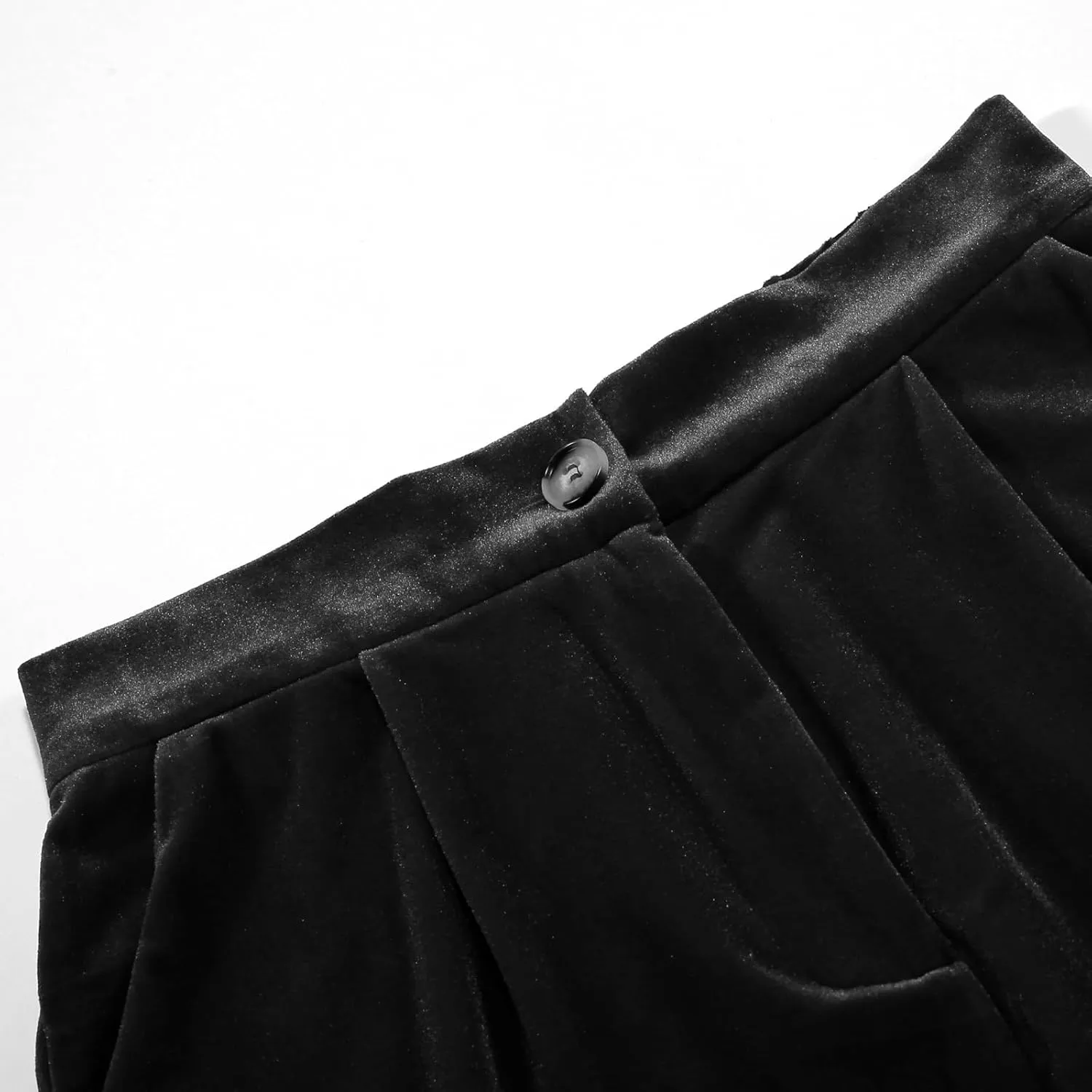 Womens Wide Leg Pants High Waist Corduroy Trousers Fall Winter Suede Button Temperament Elegant Commuting Casual Pant
