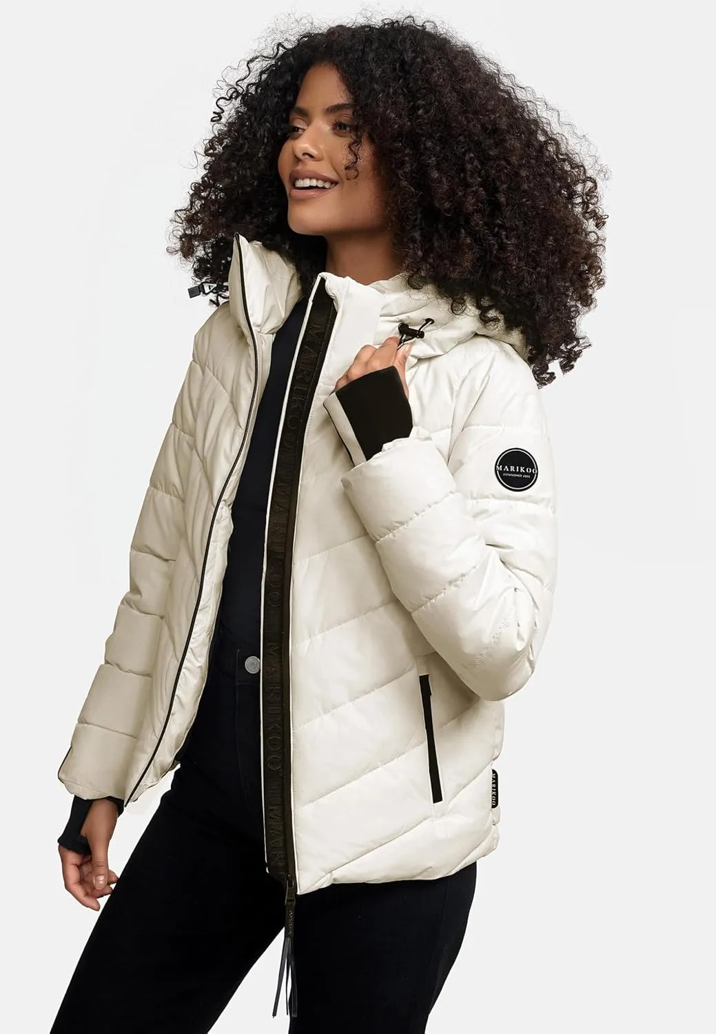 Women's Winter Jacket with Hood | Weather-Resistant Puffer Jacket | Quilted Coat | Samuiaa XVI XS-3XL