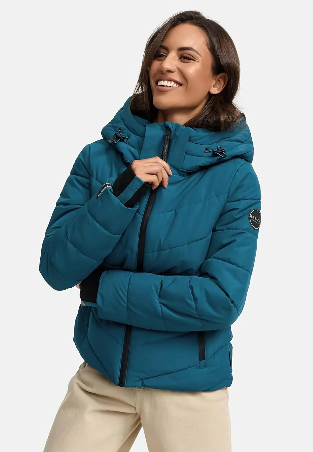 Women's Winter Jacket with Hood | Weather-Resistant Puffer Jacket | Quilted Coat | Samuiaa XVI XS-3XL