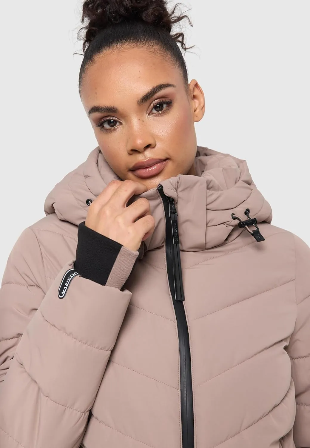 Women's Winter Jacket with Hood | Weather-Resistant Puffer Jacket | Quilted Coat | Samuiaa XVI XS-3XL