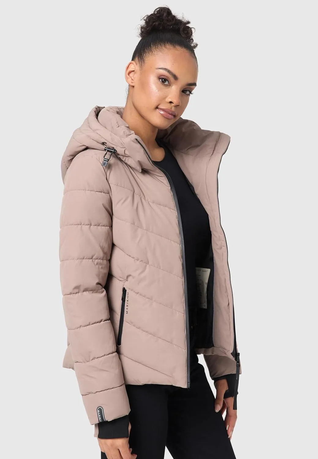 Women's Winter Jacket with Hood | Weather-Resistant Puffer Jacket | Quilted Coat | Samuiaa XVI XS-3XL
