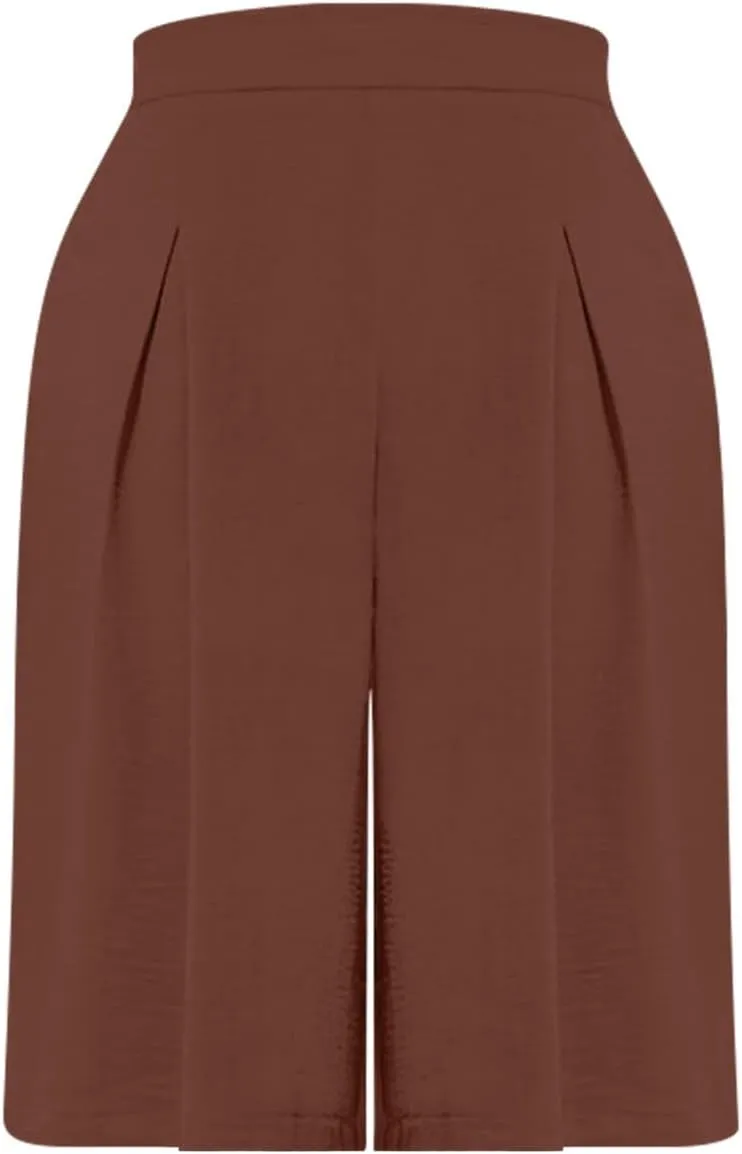 Womens' Yoga Pants with Pockets Tummy Control High Waist Flare Crop Waist Casual Palazzo Trousers 2025 Capris