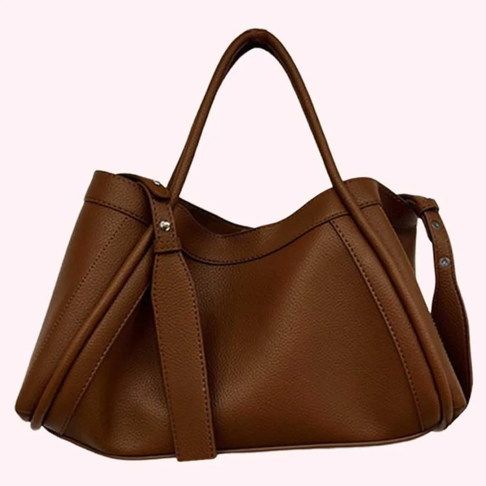 Work Tote Bag for Women's Large Vegan Leather Commuting Bag with Small Purse for Handmade Work Leather Shoulder Bags
