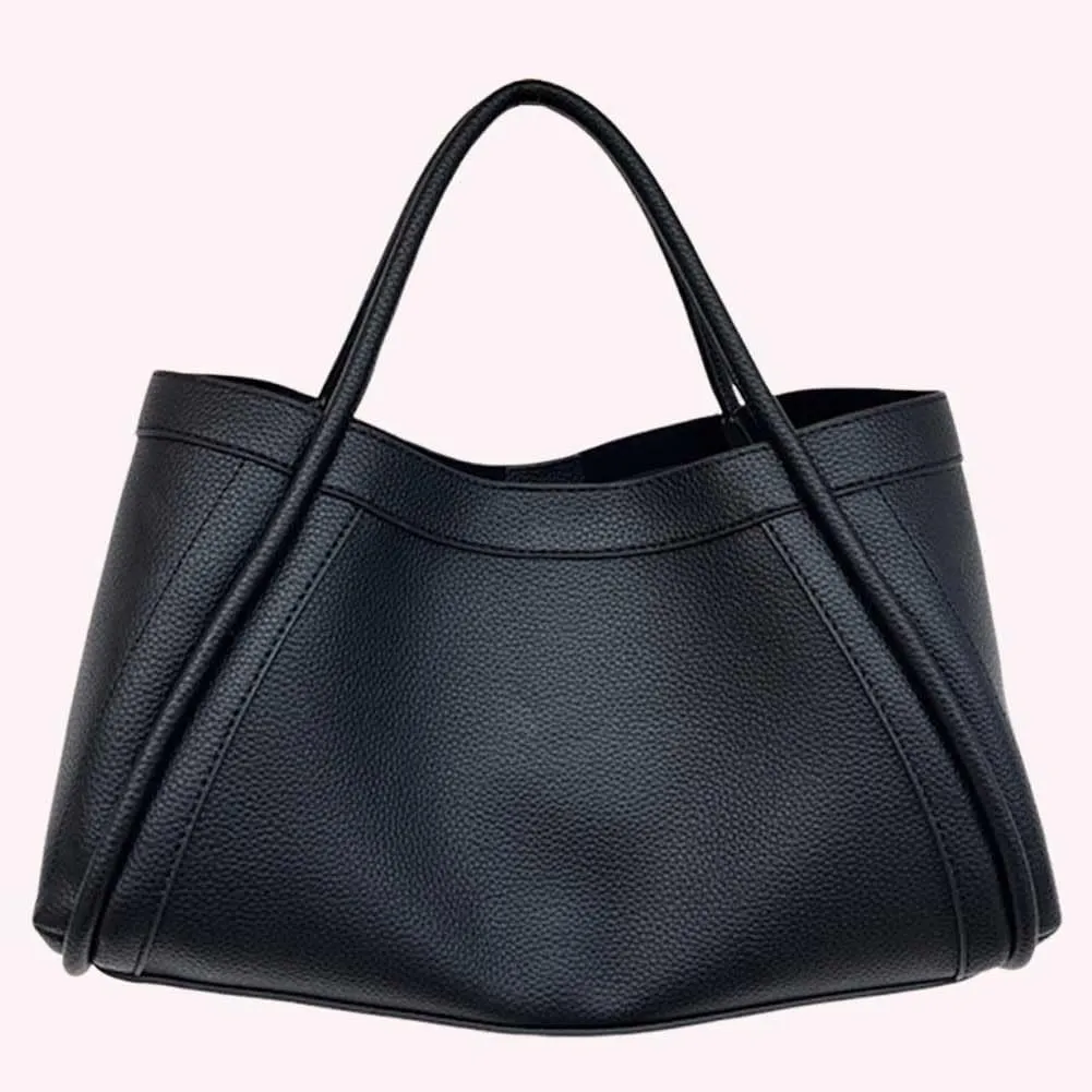 Work Tote Bag for Women's Large Vegan Leather Commuting Bag with Small Purse for Handmade Work Leather Shoulder Bags