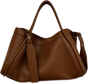 Work Tote Bag for Women's Large Vegan Leather Commuting Bag with Small Purse for Handmade Work Leather Shoulder Bags