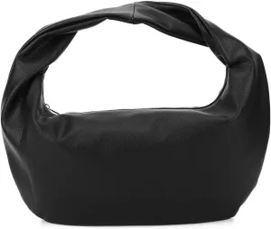 YFGBCX Hobo Bags for Women Slouchy Small Tote Bag Soft Leather Handbag Black Shoulder Bag Burgundy Red Purse